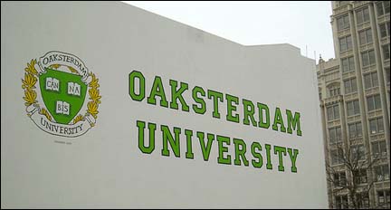 Photo: The exterior of Oaksterdam University.