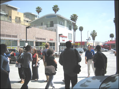 Photo: Conference participants tour The Views at 270, a mixed-use affordable housing development in Hollywood, CA, and one of many award-winning affordable housing developments located within walking distance of the Hollywood/Western Metro station.