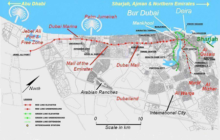 Map of Dubai