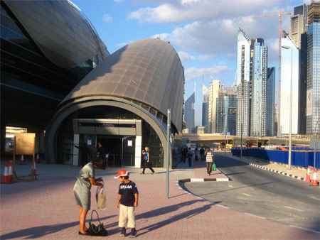 Image: Metro station serving Burj Khalifa in Dubai