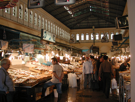 Photo: An urban market.