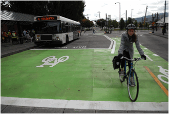 Photo: Bike lane symbol