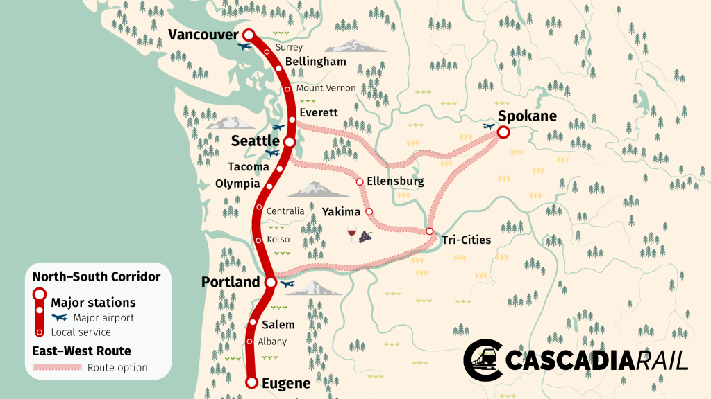 Cascadia High-Speed Rail Corridor Seeking Federal Funding