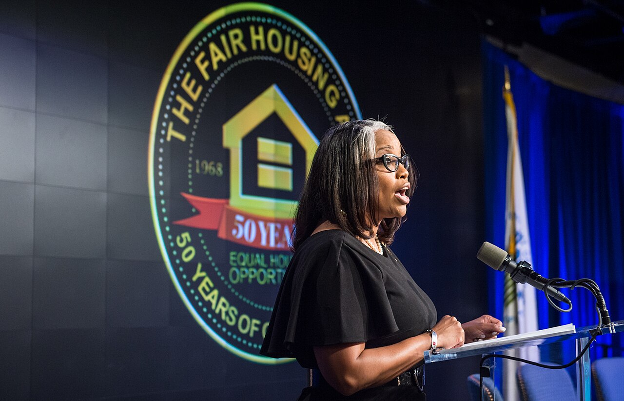 Speaker at the 50th anniversary ceremony for the Fair Housing Act.