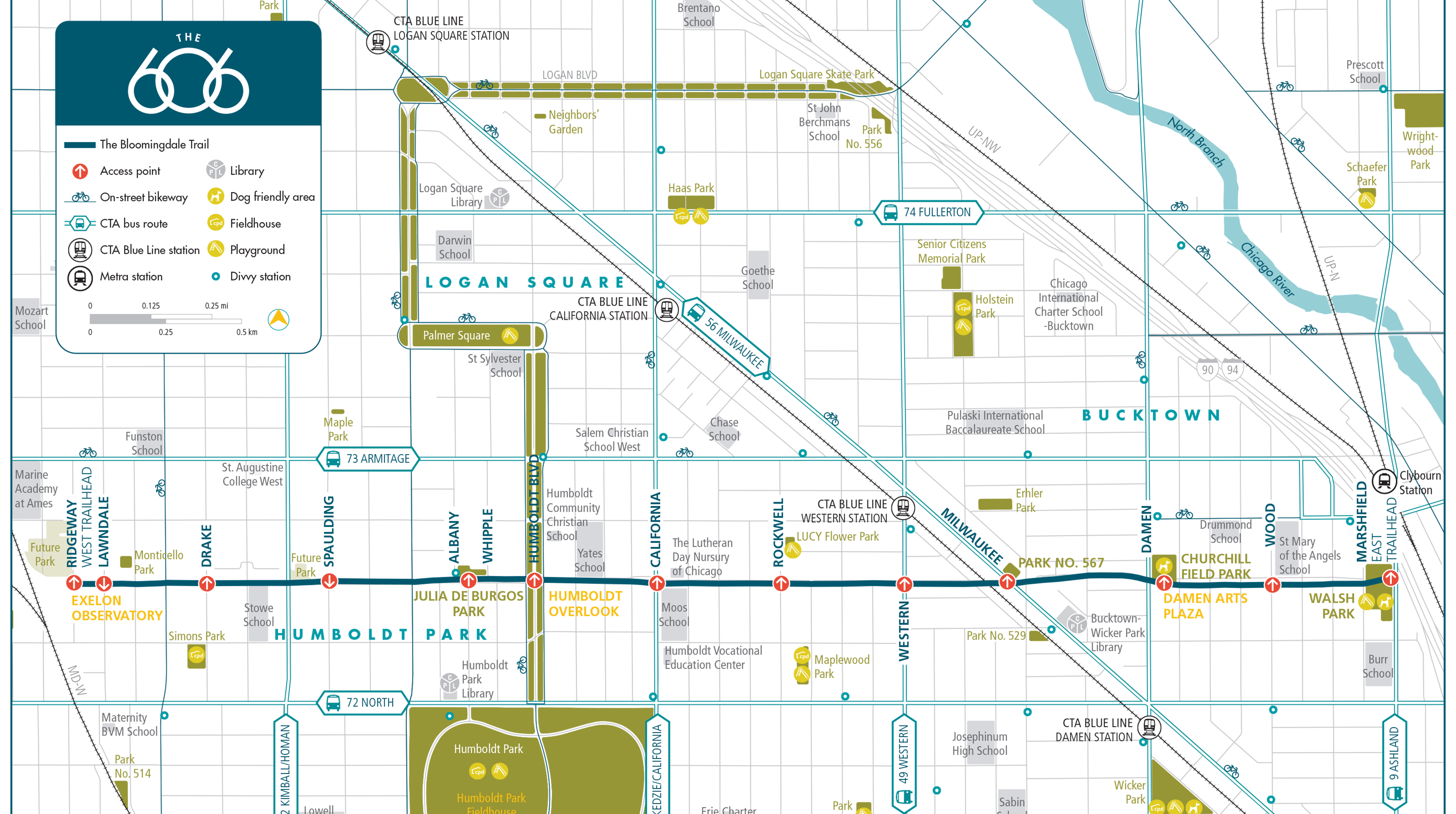 606 Trail Chicago Map Meet The 606: Chicago's New Elevated Bikeway And Park | Planetizen News