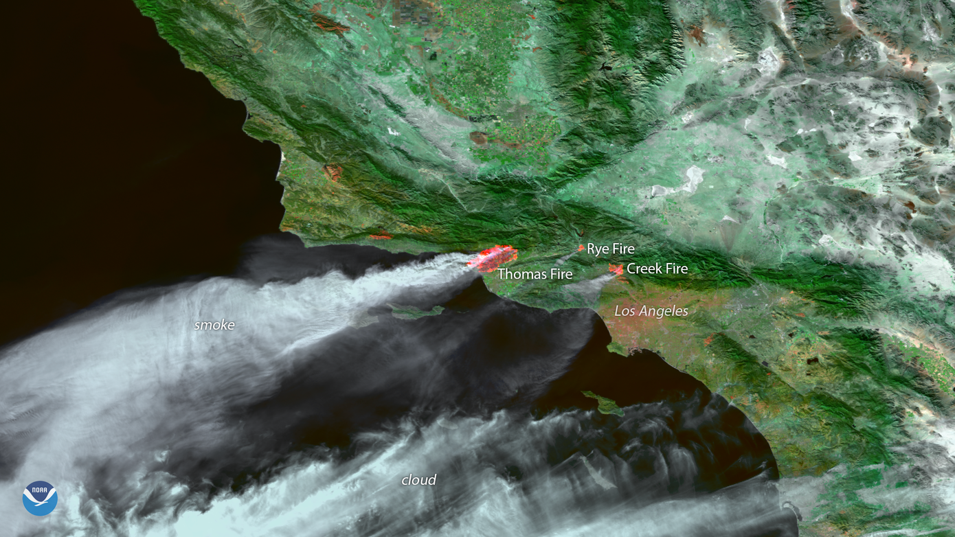 View the Smoke from the California Fires From Satellite | Planetizen News