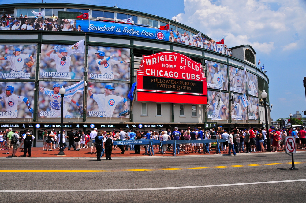 Gay billboard across from wrigley field