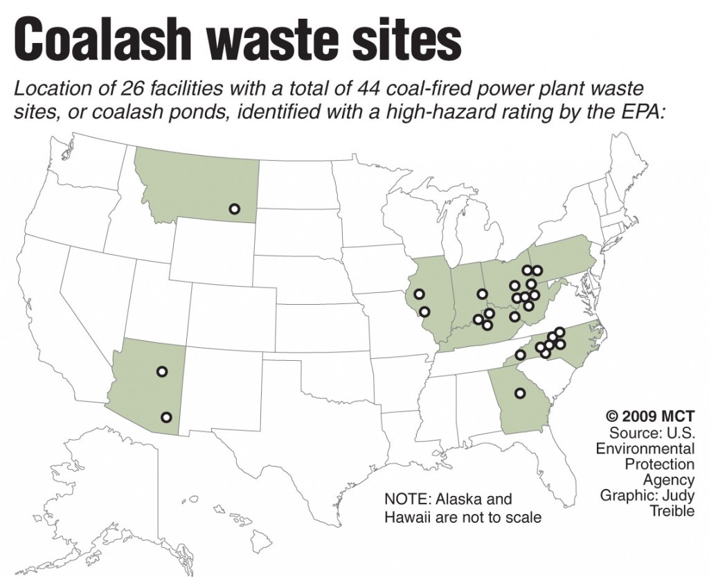 Coal ash US map