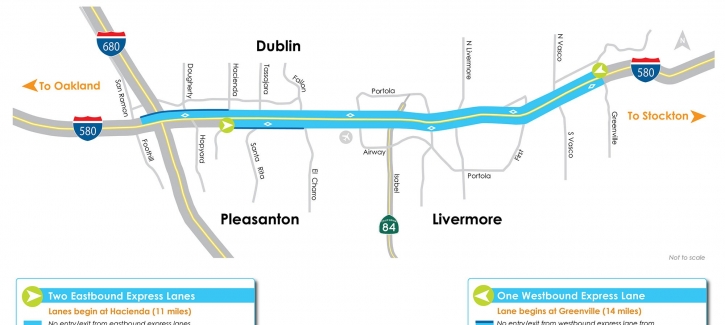 I-580 Express Lanes Map