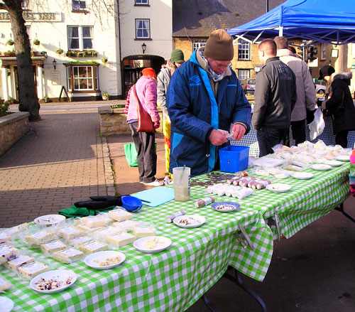 farmer's market in Olney, Buckinghamshire