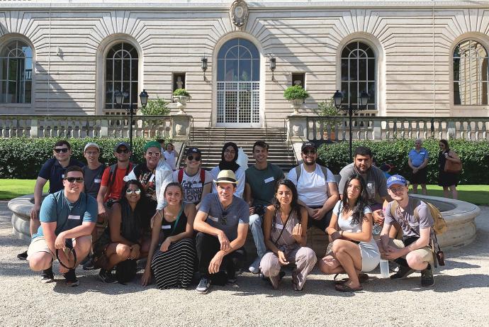 Photo with students in Rome, Italy