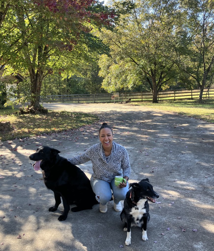 The dreamiest dog boarding situation Kaia and I could have hoped for: a farm stay with homesteader and dog sitter Leta Davis and her sweet boy Samson.