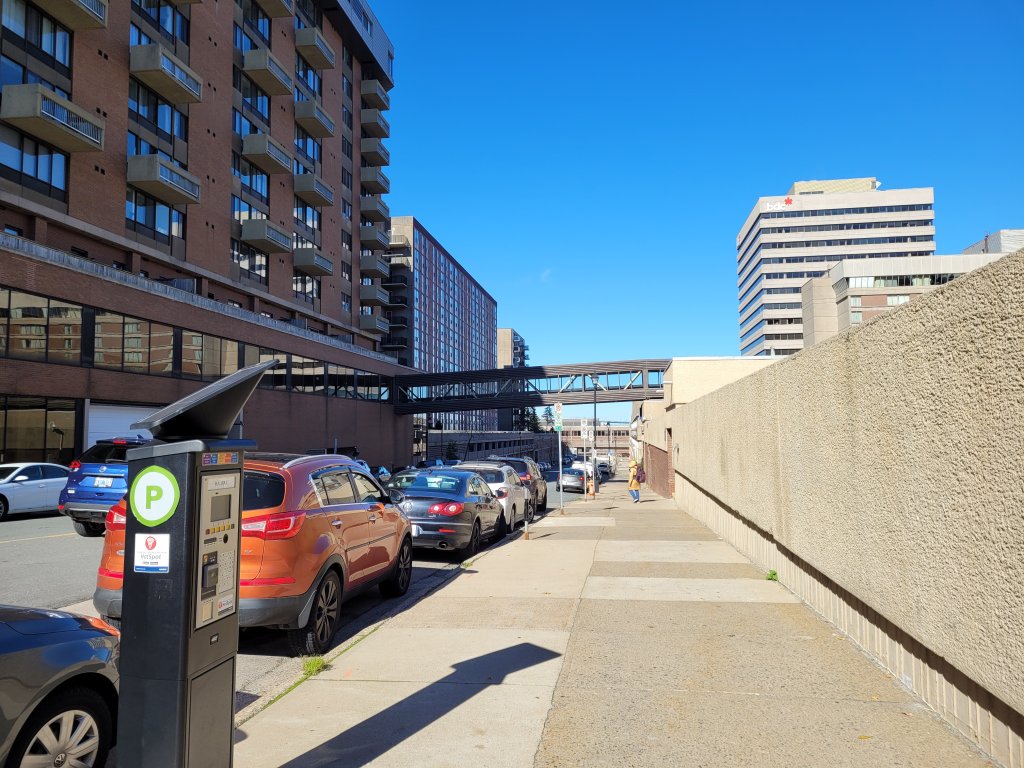 View of blank wall at current Scotia Square