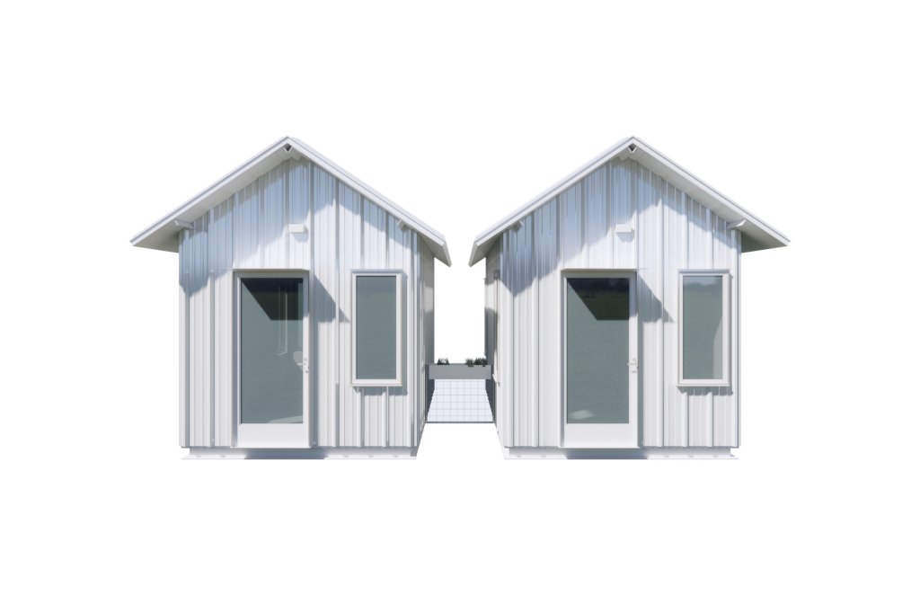 Rendering of compelted tiny homes.
