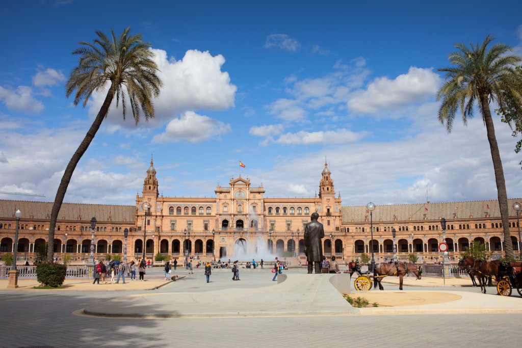 Plaza de Espana in Seville, Spain.