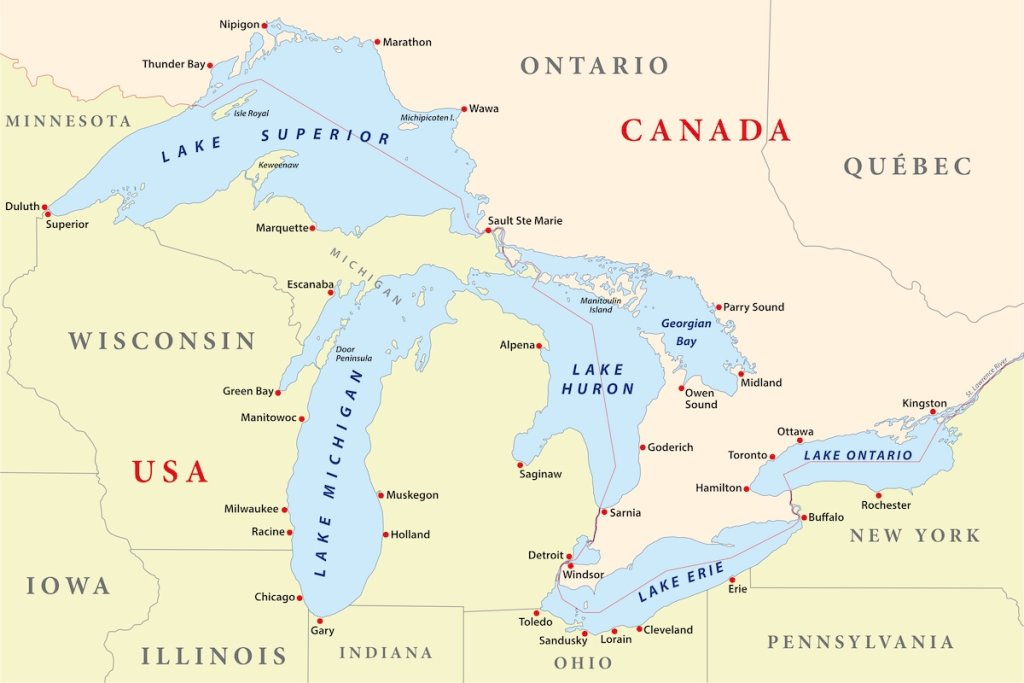 Great Lakes Map