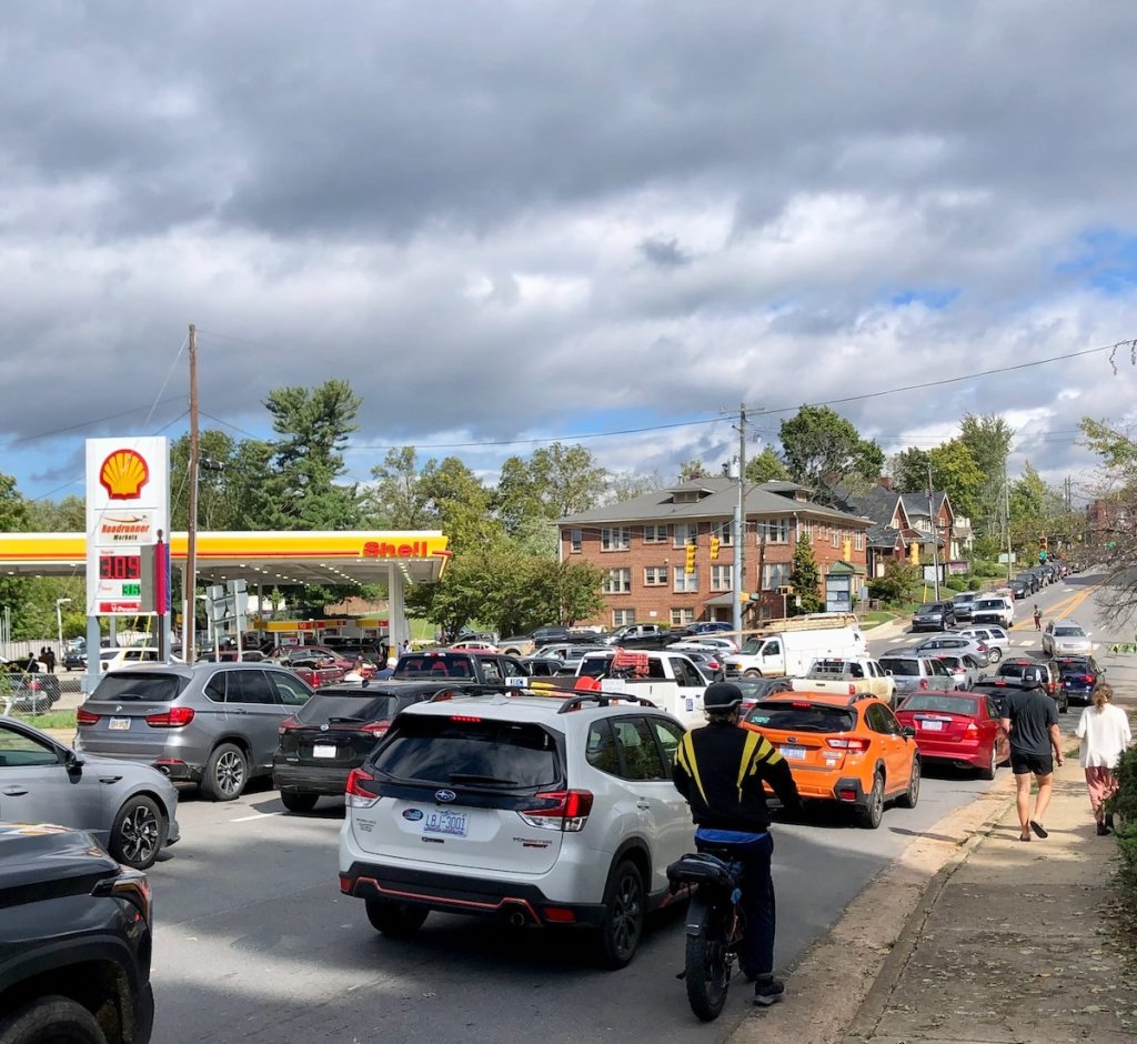 Asheville, North Carolina post Hurricane Helene.