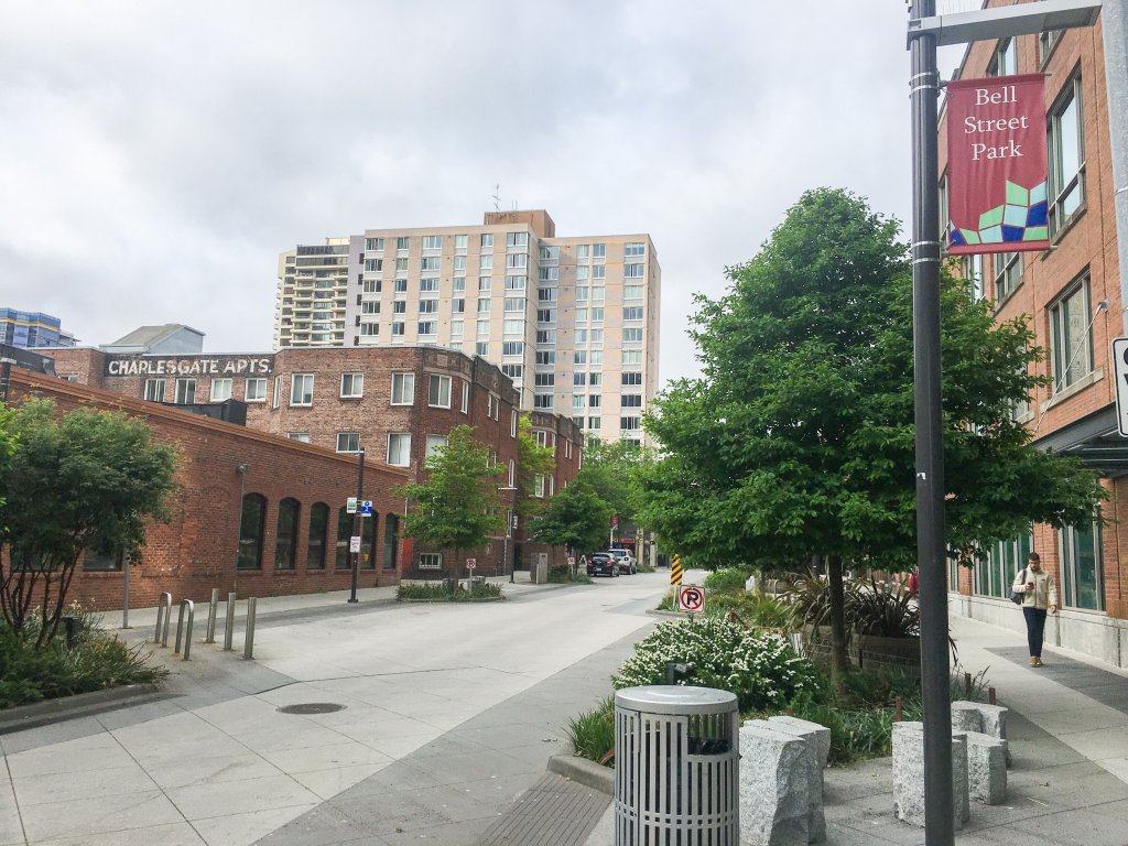 Bell Street Park shared street, Seattle, Washington