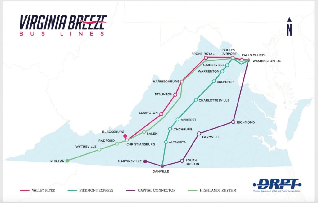 Virginia Breeze Bus Routes