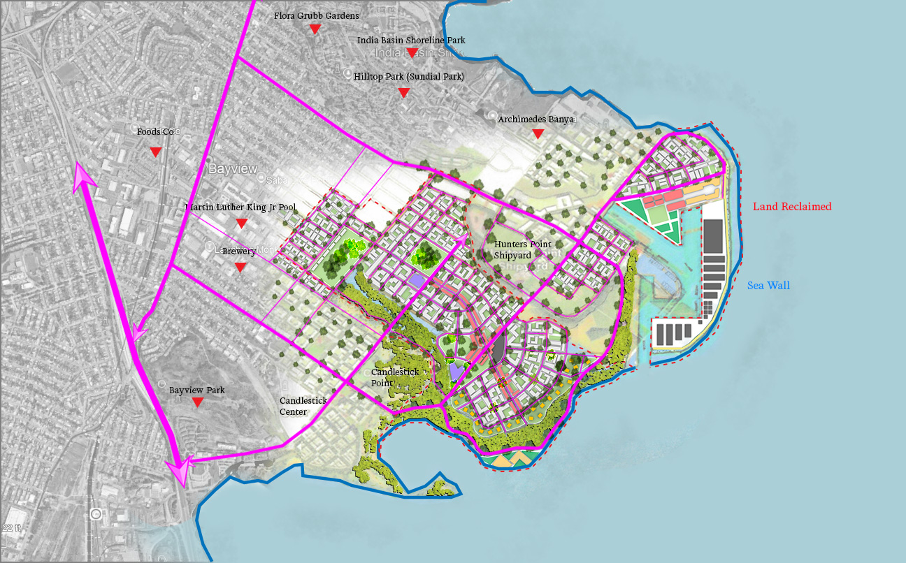 Figure 4- Concept plan for land reclamation at Hunter's Point