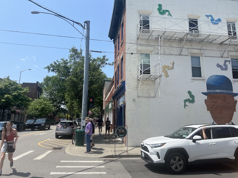Mural on building in Beacon, New York.