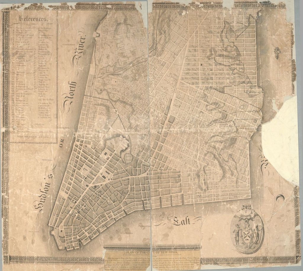 1803 map of New York City