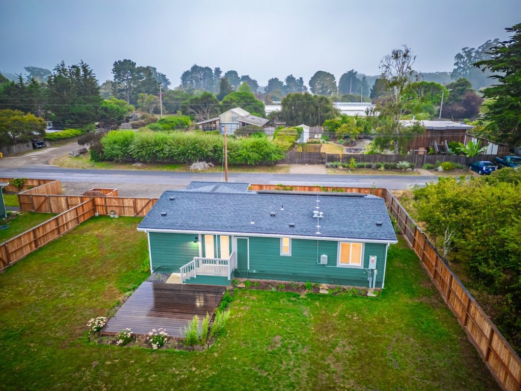 A completed backyard ADU in Bolinas, California, designed and built by Villa