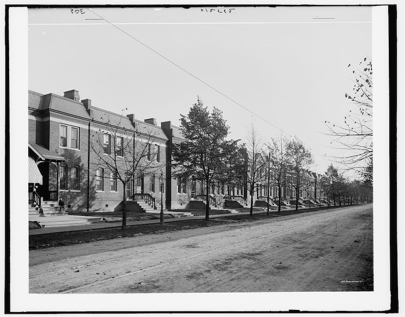 Workmen’s housing in Pullman, Illinois in the 1890s. Image: Library of Congress