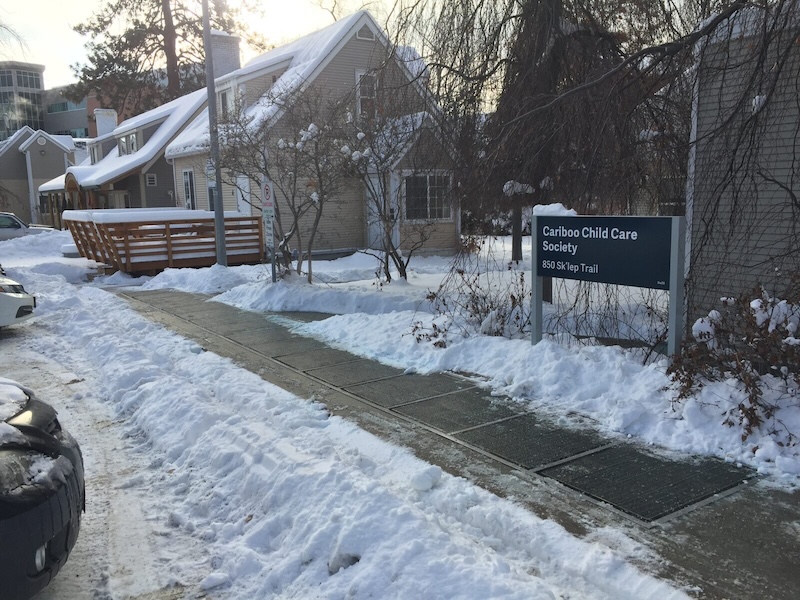The solar sidewalk at TRU. Credit: Amie Schellenberg