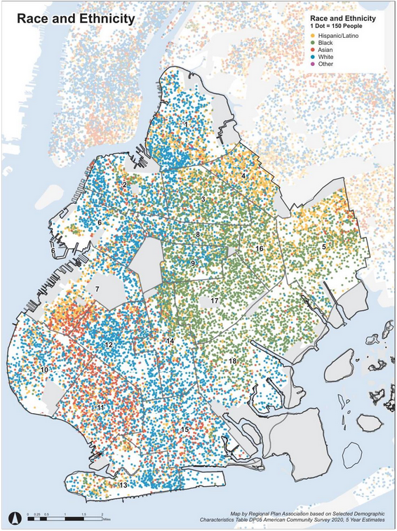 Race and ethnicity map