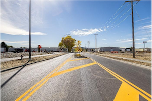 Wide roadway
