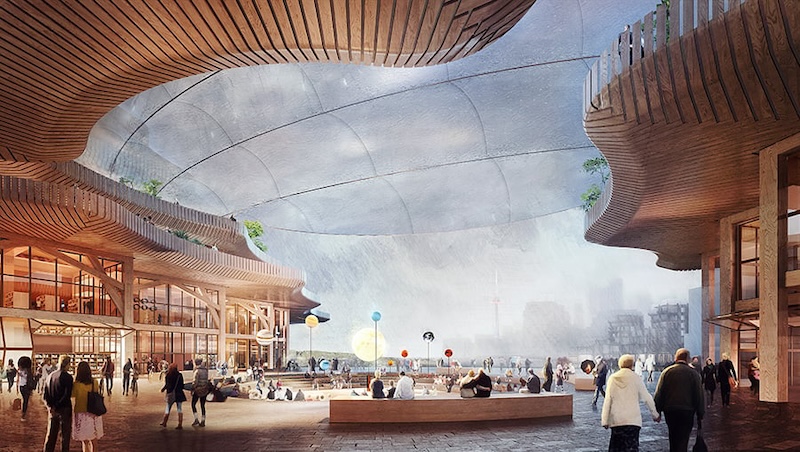 A rendering of Toronto’s Quayside smart city Credit: Sidewalk Labs
