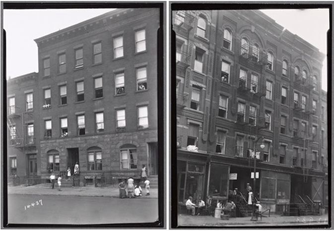 Tenements and storefronts, New York City
