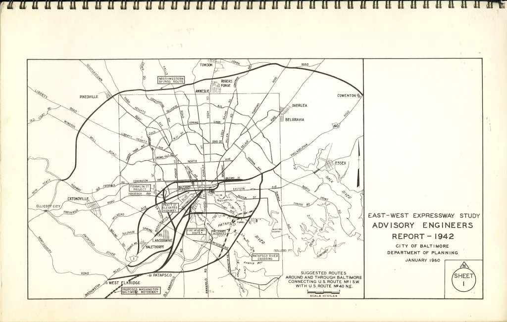 From the 1960 City of Baltimore Planning Commission Study for the East-West Expressway.