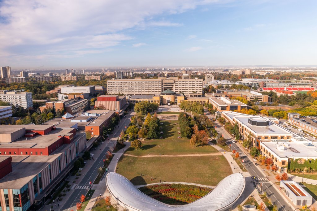 York University aerial Keele Autumn picture of buildings and school campus