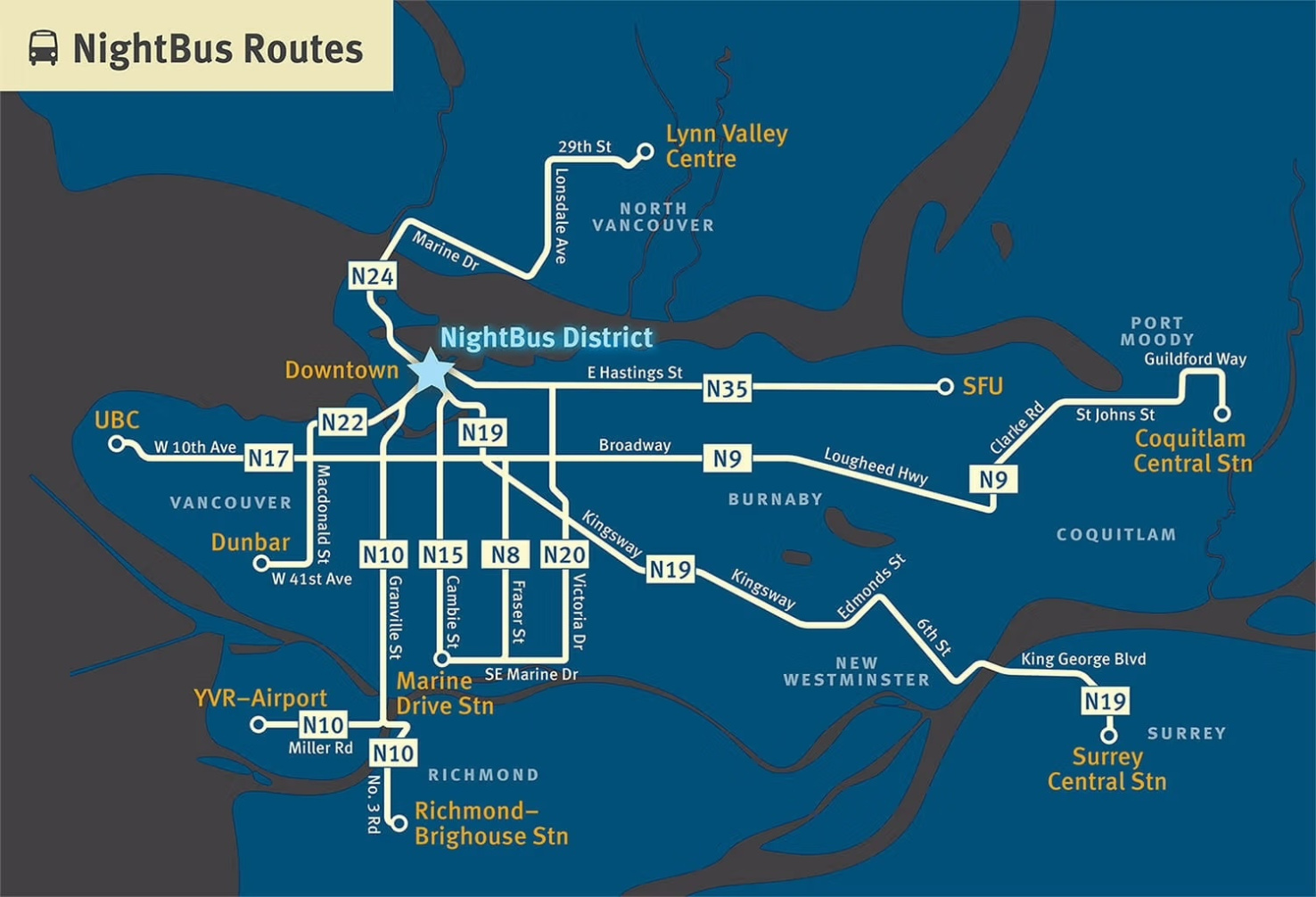 Metro Vancouver’s NightBus network.