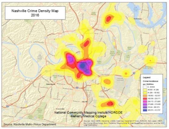 Nashville Crime Density Map