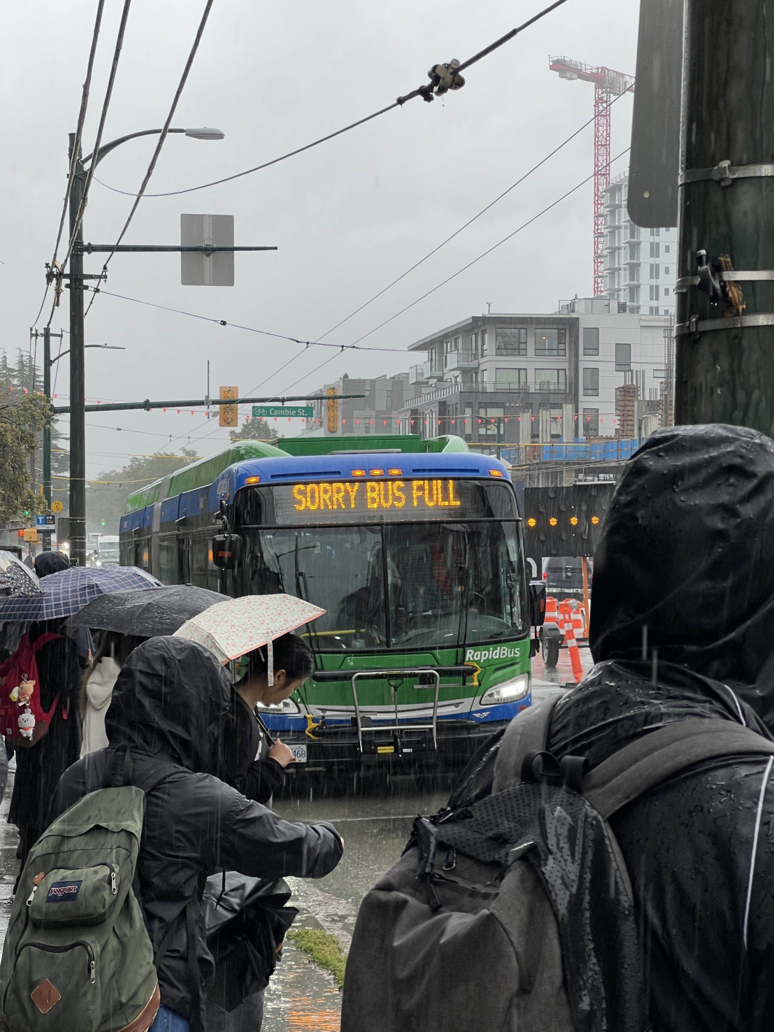 Bus saying SORRY BUS FULL