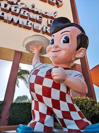 Bob's Big Boy burger mascot in Burbank, California.