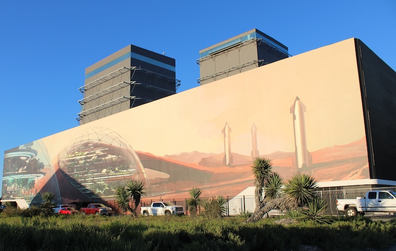  Artistic Murals Decorate the Buildings at the SpaceX Industrial Complex and Launch Site.