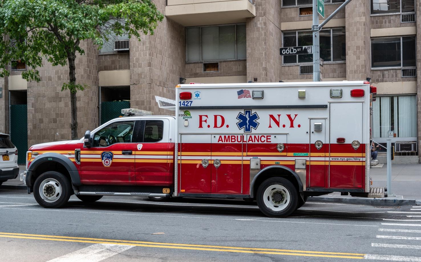 An EMS vehicle in NYC