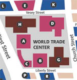 Overview of World Trade Center site and damage.