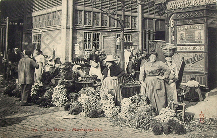 Image: A postcard from Les Halles market in Paris.