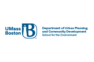 University of Massachusetts Boston - Master of Science in Urban Planning and Community Development blue logo