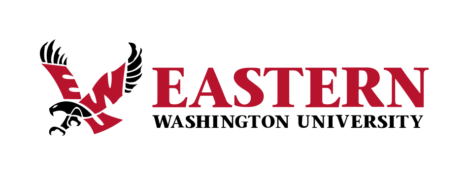 Red and black logo for Eastern Washington University