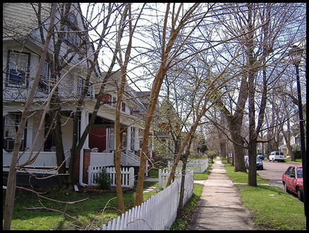 A typical neighborhood in South Bend, Indiana.