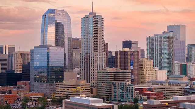 Photo of sityscape during sunset time