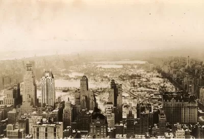 Central Park from Rockefeller Center Historic Photo