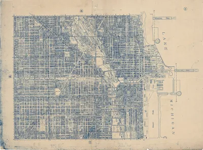 1922 zoning map of Chicago