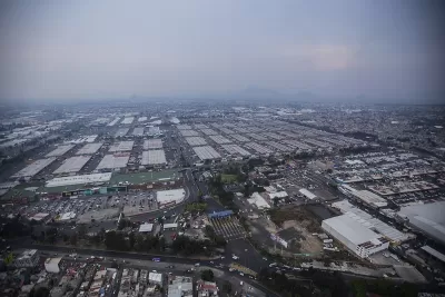 Aerial view of Central de Abasto food wholesale market in Mexico City, Mexico.